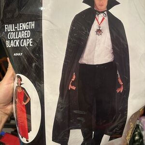 Black Full-Length Collared Cape